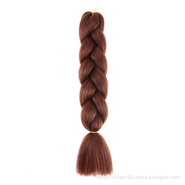 Wholesale 24'' Ombre Yaki Jumbo Braids Pre-stretched Crochet Synthetic Afro Braiding Hair Extensions Expression Braiding Hair